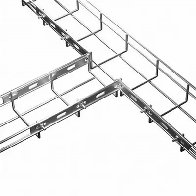 Dulang kabel keluli bergalvani dalam bentuk bakul mesh